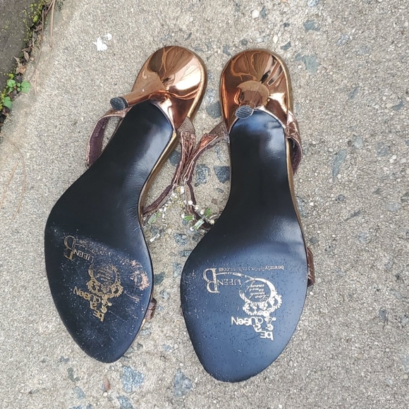 RELISTED Beverly Feldman jeweled be a queen heels - Picture 7 of 8